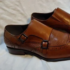? Stacy Adams || 12M Mabry Moc Toe Double Monk Strap Tan Buffalo Leather Stacy Adams Boswell – Kozmo Shoes main image 3